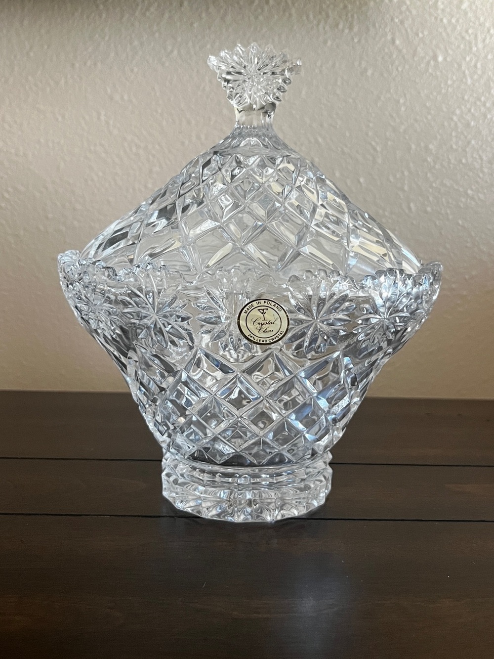 Vintage - Crystal Clear Candy Dish - NWOT